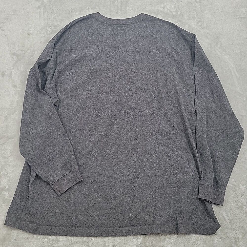 Carhartt Mens Long Sleeve Shirt  Size 4XL Loose Fit Gray Stretchy Heavyweight - Picture 3 of 9